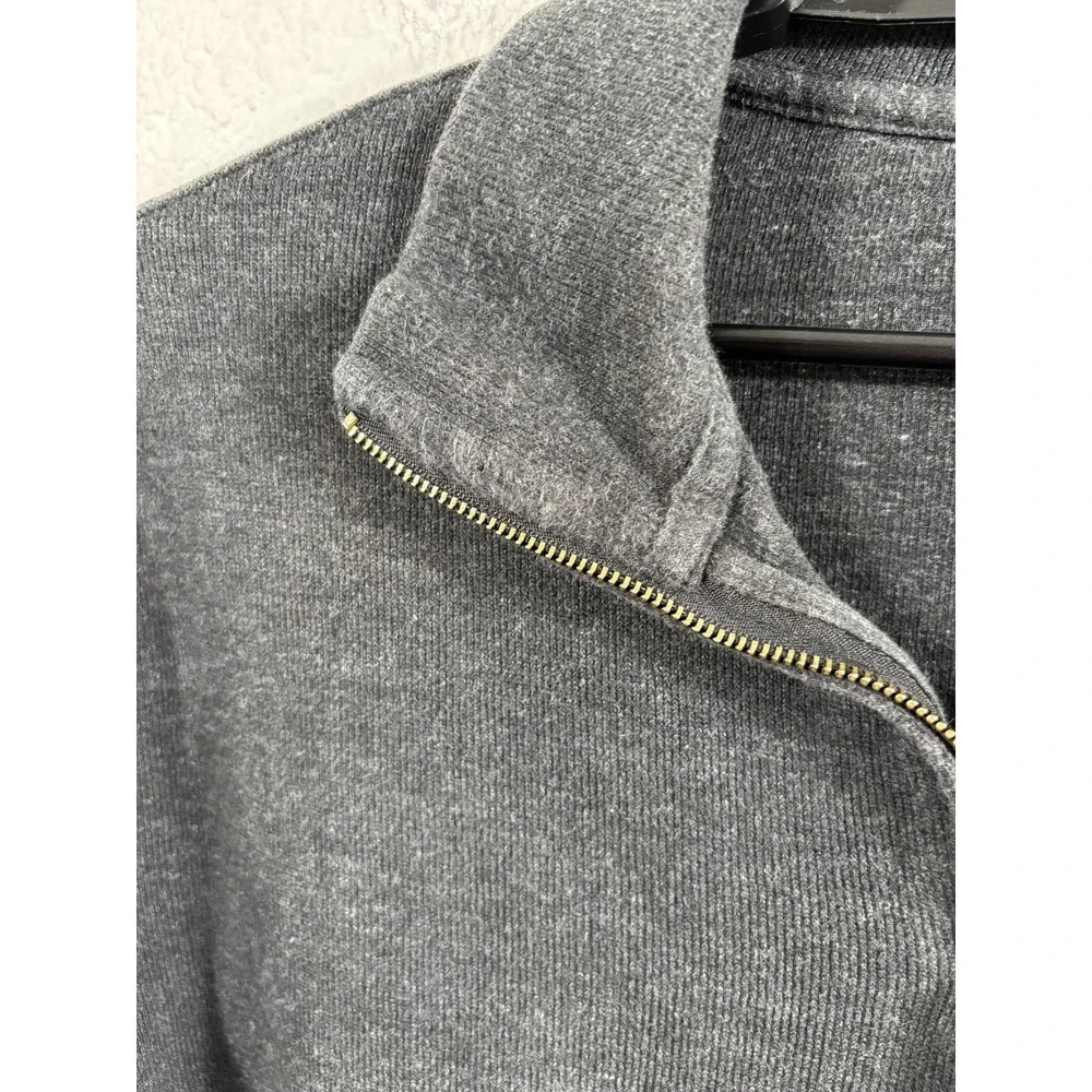 Polo Ralph Lauren Sweater Mens XL Gray 1/4 Zip Mock Neck Cotton‎ Knit Pullover